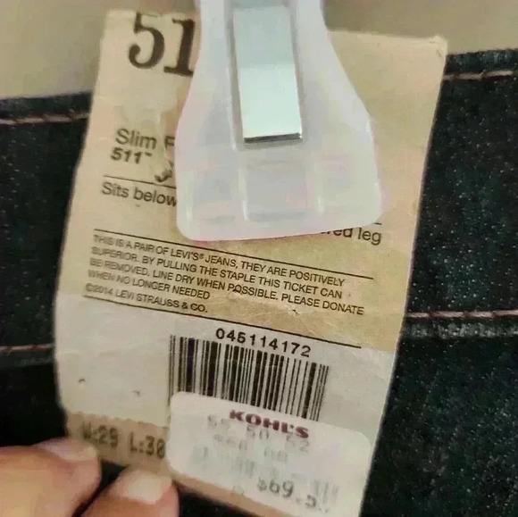 NWT Levi's 511 size 29X30 black slim straight - Picture 2 of 4